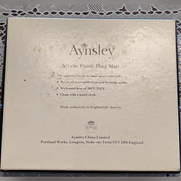 Aynsley Somerset Fruit & Flower Cork Backed Set Of 6 8.5 x 7.5" Placemats - Picture 7 of 14